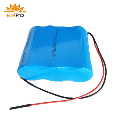 1500mah 9.6v 18650 ιονικό επανακαταλογηστέο πακέτο μπαταριών λι