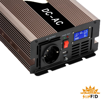 καθαρός αναστροφέας 24V 110V 220V κυμάτων ημιτόνου 48V 1500W 12V