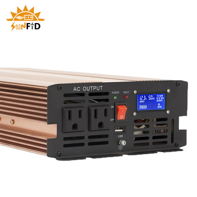 καθαρός αναστροφέας 24V 110V 220V κυμάτων ημιτόνου 48V 1500W 12V