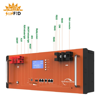 αποθήκευση μπαταριών 10kwh 400ah για το σύστημα αποθήκευσης ηλιακού πλαισίου εγχώριων ηλιακών συστημάτων Lifepo4 300ah