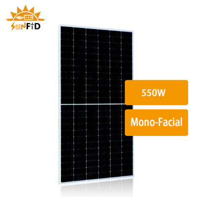 550W προσαρμοσμένη PERC ηλιακών πλαισίων μισή υψηλή αποδοτικότητα Monofacial κυττάρων μονο κρυστάλλινη