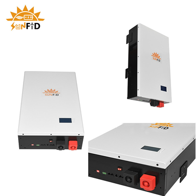 Wall-Mounted εγχώριων μπαταριών 51.2V 100Ah LiFePO4 ζωή κύκλων εφεδρικών συστημάτων μακριά