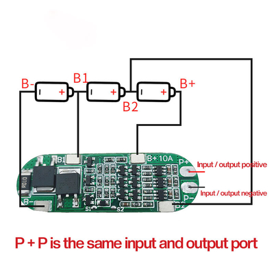 Pylontech 18650 μπαταρία Bms 3s 12V 10amp 11.1V Lifeo4 λίθιου
