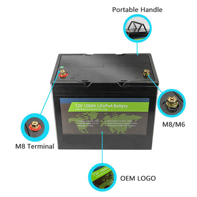 μπαταρία 100Ah Lifepo4 Bluetooth λίθιου 12.8V Campervan προαιρετικό