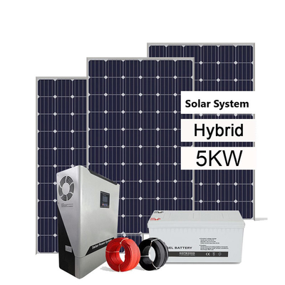 Υβρίδιο από το σύστημα 3KW 5KW 8KW 10KW ηλιακής ενέργειας πλέγματος με τις μπαταρίες